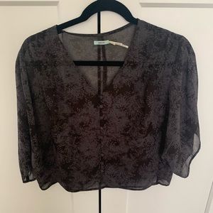 Beautiful sheer kimchi blue blouse